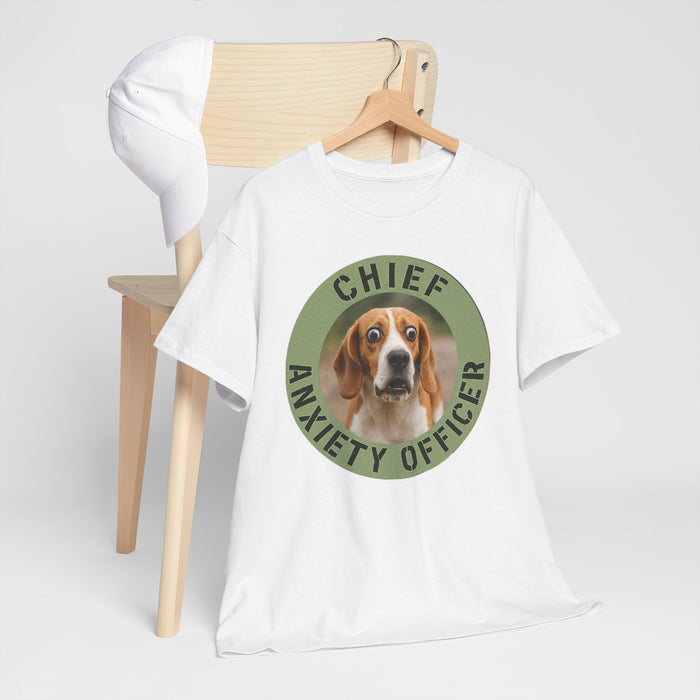 T-Shirt — "Chief Anxiety Officer" Dog Graphic Tee