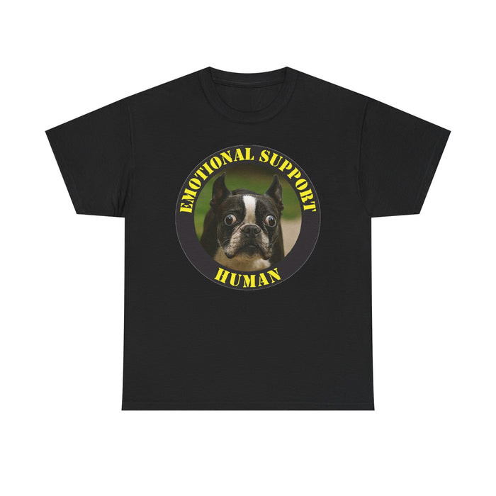Emotional Support Human Tee — Cute Boston Terrier Pet Lover Shirt