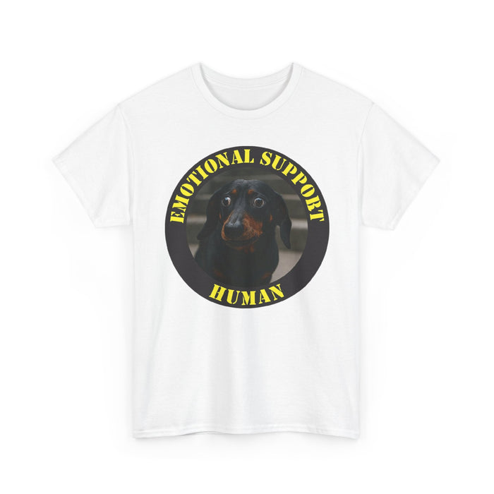 Emotional Support Human T-Shirt — Funny Dog Support Tee for Pet Lovers