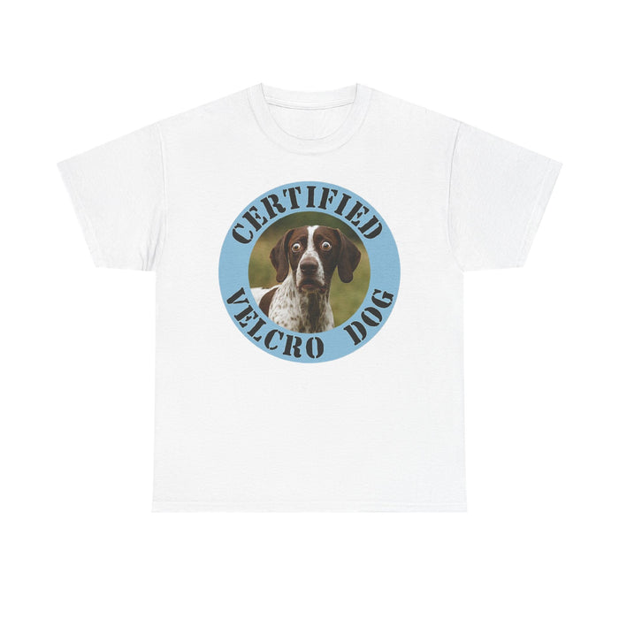 Pointer Certified Velcro Dog T‑Shirt – Funny Dog Owner Tee