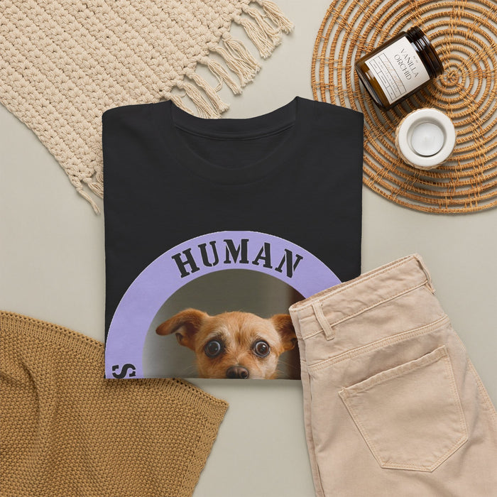 Human Security Blanket T-Shirt — Cute Dog Photo Graphic Tee