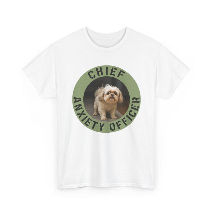 Chief Anxiety Officer T-Shirt — Cute Dog Humor Tee