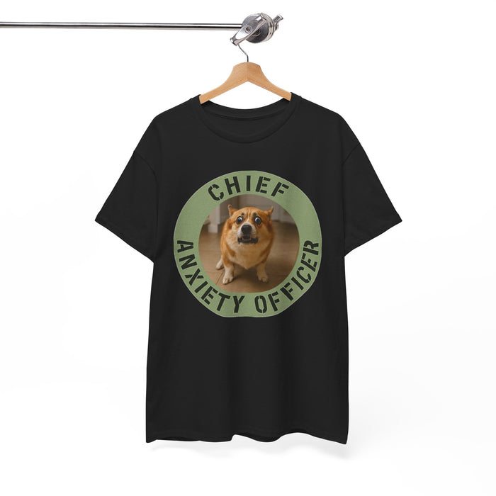 Chief Anxiety Officer T-Shirt – Funny Dog Meme Tee