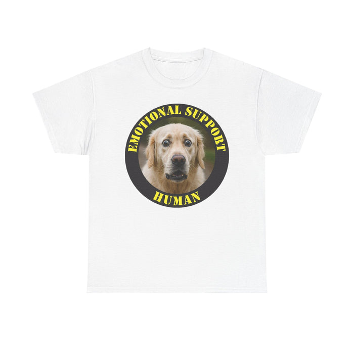 Emotional Support Human T-Shirt — Cute Golden Retriever Therapy Dog Tee