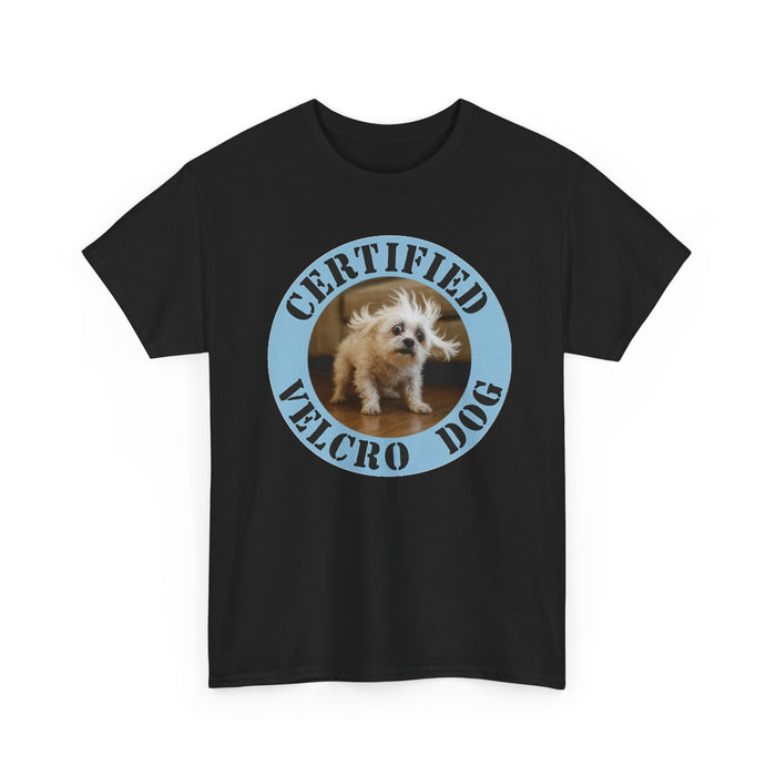 Certified Velcro Dog T-Shirt — Funny Vintage Pet Tee for Dog Lovers