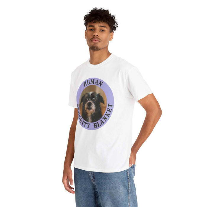 Human Security Blanket Dog Tee — Cute Rescue Pet T‑Shirt