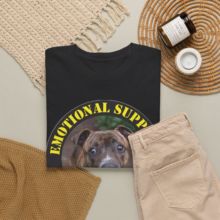 Pit Bull Emotional Support Human T‑Shirt — Cute Dog Photo Tee for Dog Lovers