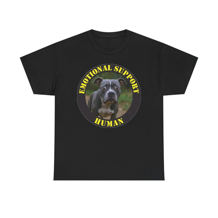 Emotional Support Human Tee — Funny Dog Photo T-Shirt