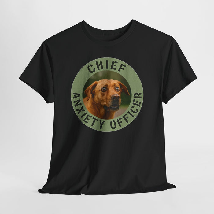 Chief Anxiety Officer T-Shirt – Funny Dog Anxiety Officer Graphic Tee