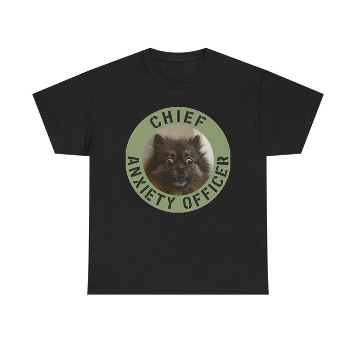 Chief Anxiety Officer Tee — Funny Dog Graphic T-Shirt