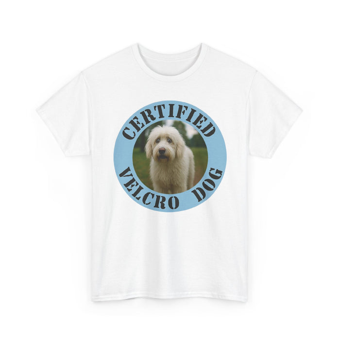 Old English Sheepdog Certified Velcro Dog T-Shirt — Funny Dog Lover Tee