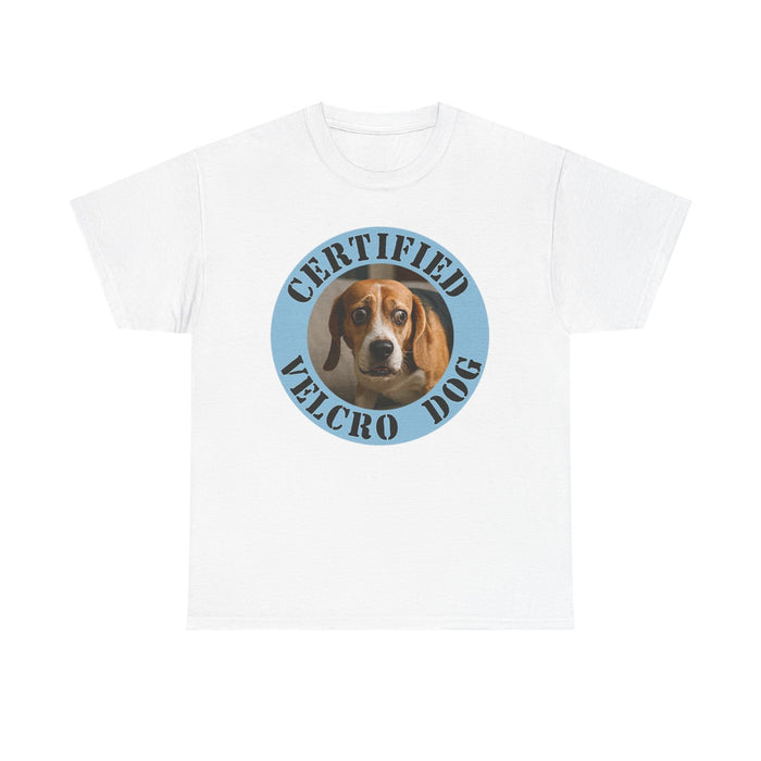 T-Shirt — "Certified Velcro Dog" Cute Beagle Graphic Tee