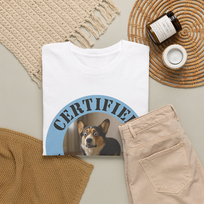 Certified Velcro Dog T-Shirt — Funny Corgi Pet Lover Tee