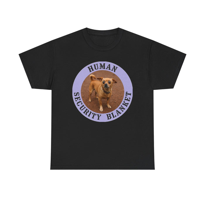 T-Shirt — "Human Security Blanket" Cute Dog Circle Graphic Tee