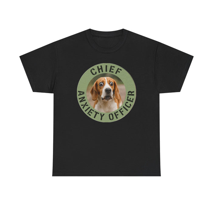T-Shirt — "Chief Anxiety Officer" Dog Graphic Tee
