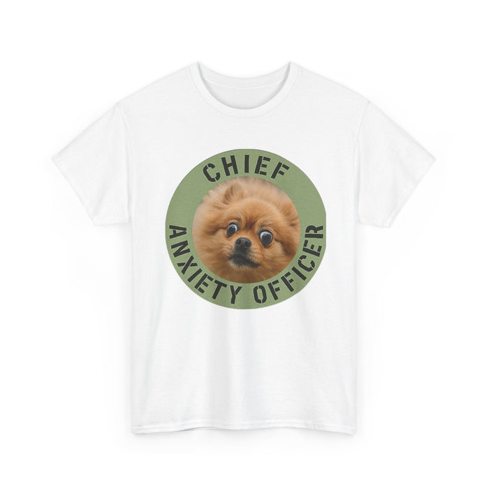 Chief Anxiety Officer Tee — Funny Pomeranian Graphic T-Shirt