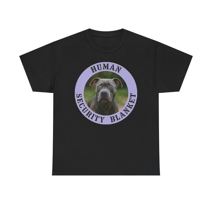 Pit Bull Human Security Blanket T-Shirt – Funny Dog Face Tee for Dog Lovers