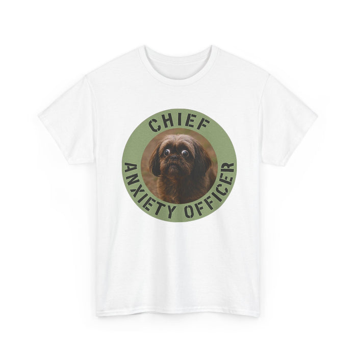 Chief Anxiety Officer T-Shirt — Funny Dog Graphic Tee for Anxious Dog Lovers