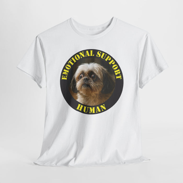 Emotional Support Human T‑Shirt — Cute Shih Tzu Pet Therapy Tee