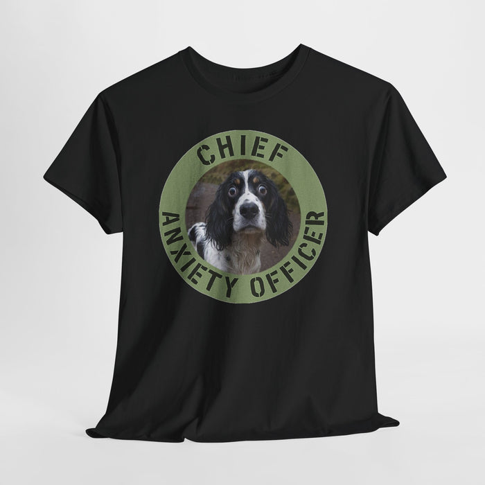 Spaniel Chief Anxiety Officer Dog T-Shirt – Funny Pet Lover Tee