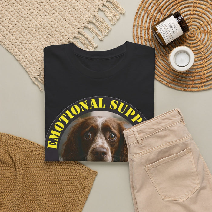 Emotional Support Human Tee — Funny Dog Face Graphic T-Shirt
