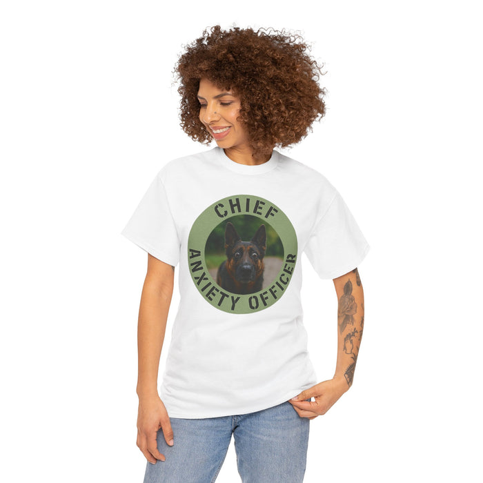 Chief Anxiety Officer T-Shirt — Funny Dog Graphic Tee for Pet Lovers