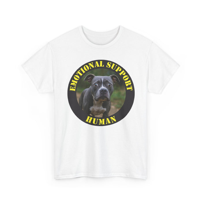 Emotional Support Human Tee — Funny Dog Photo T-Shirt