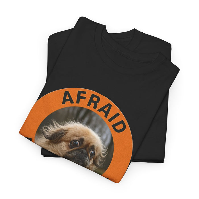 Afraid But Trying Tee — Cute Anxious Pekingese Graphic Shirt