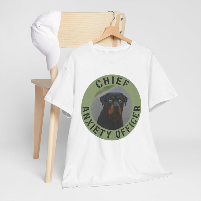 Chief Anxiety Officer T-Shirt – Funny Rottweiler Dog Tee