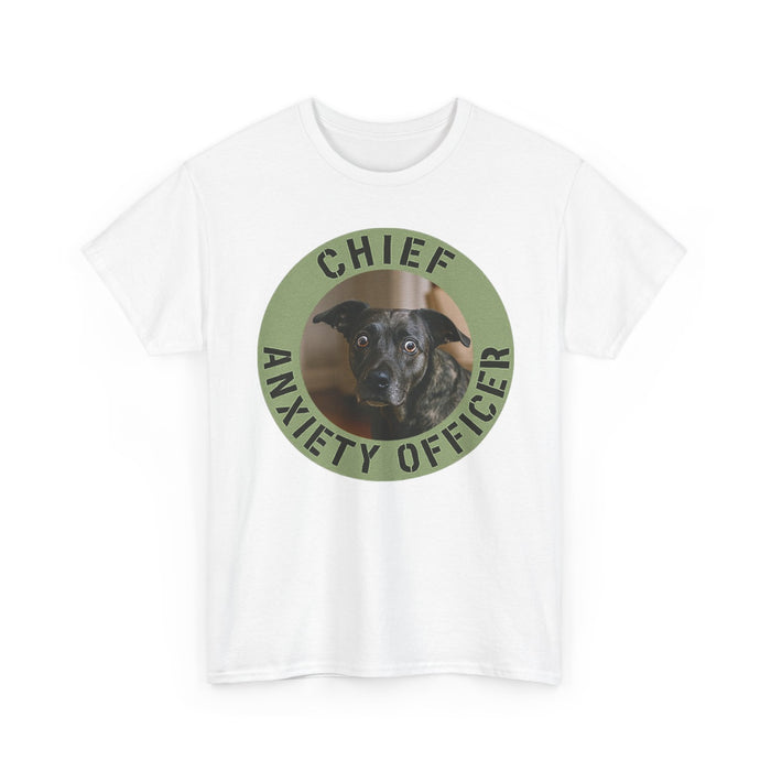 Chief Anxiety Officer Tee — Funny Dog Rescue Lover Shirt