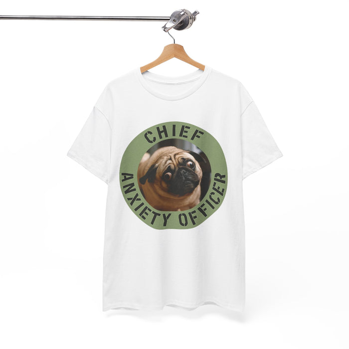 Chief Anxiety Officer T-Shirt — Funny Pug Dog Graphic Tee