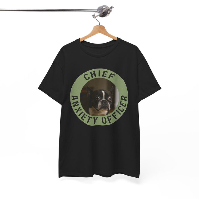 Chief Anxiety Officer Dog T-Shirt — Funny Pet Mom/Dad Tee