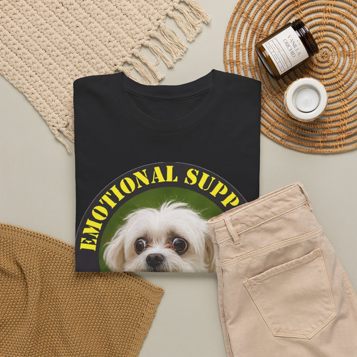 Emotional Support Human T‑Shirt — Cute Dog Photo Tee for Pet Lovers