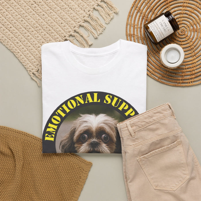 Emotional Support Human T-Shirt — Cute Shih Tzu Pet Rescue Tee