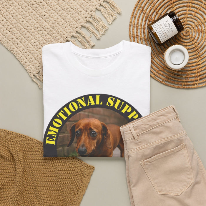 Emotional Support Human T-Shirt — Cute Dachshund Rescue Tee