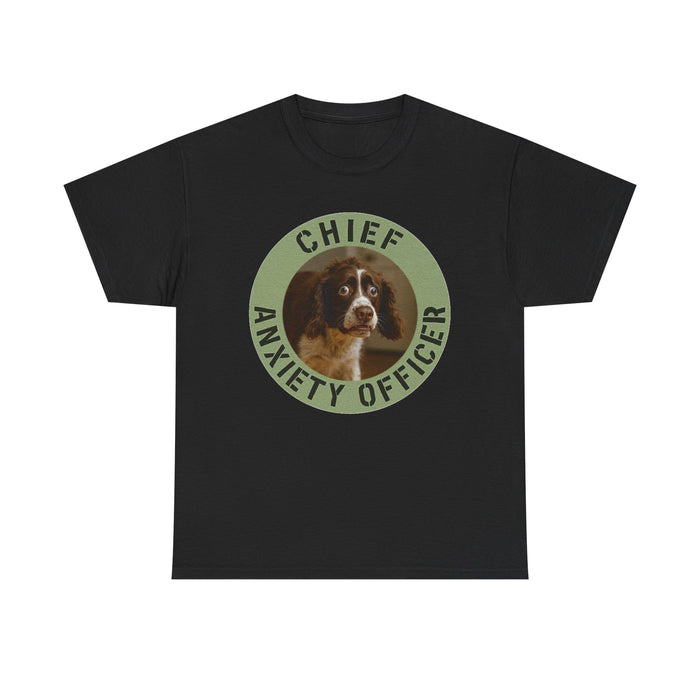 Chief Anxiety Officer Tee — Cute Dog Graphic T‑Shirt