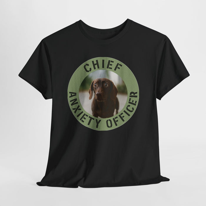 Chief Anxiety Officer T-Shirt — Funny Dog Graphic Tee for Pet Lovers