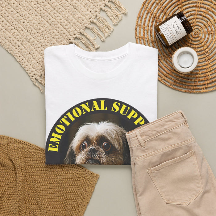 Emotional Support Human T‑Shirt — Cute Shih Tzu Pet Therapy Tee