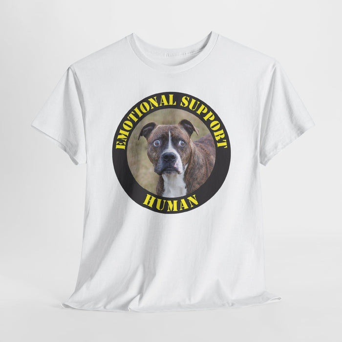 Pit Bull Emotional Support Human Tee — Dog Photo Rescue Pet Lover T-Shirt
