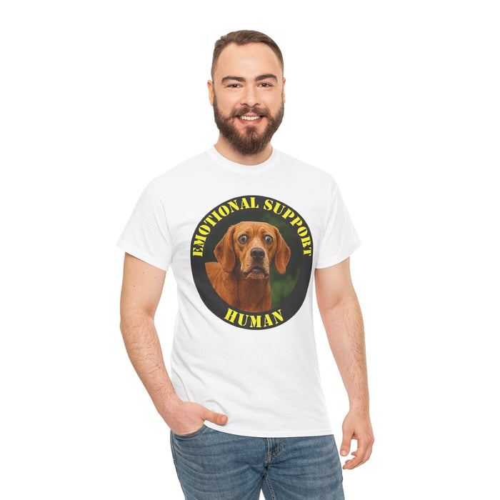 Emotional Support Human T-Shirt — Dog Portrait Graphic Tee, Funny Pet Lover Gift