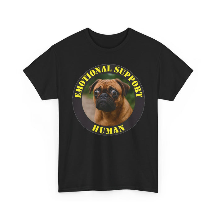 Emotional Support Human T-Shirt — Cute Pug Graphic Tee