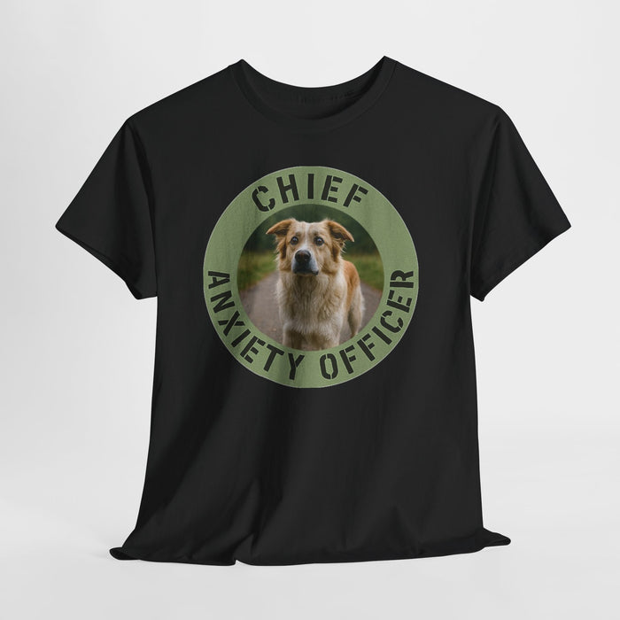 Chief Anxiety Officer T-Shirt — Funny Dog Graphic Tee for Dog Lovers