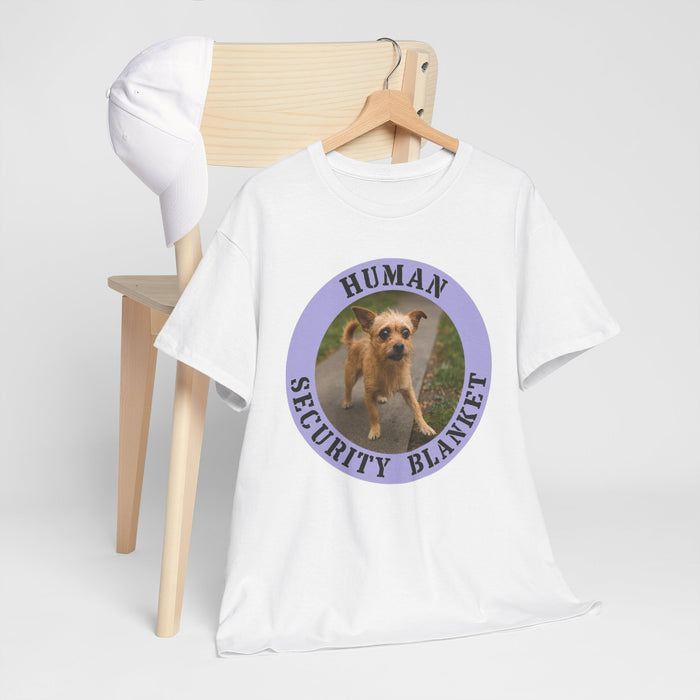 Human Security Blanket T-Shirt — Cute Dog Graphic Tee