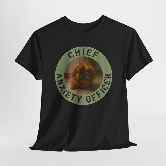 Chief Anxiety Officer T-Shirt — Cute Pekingese Dog Graphic Tee