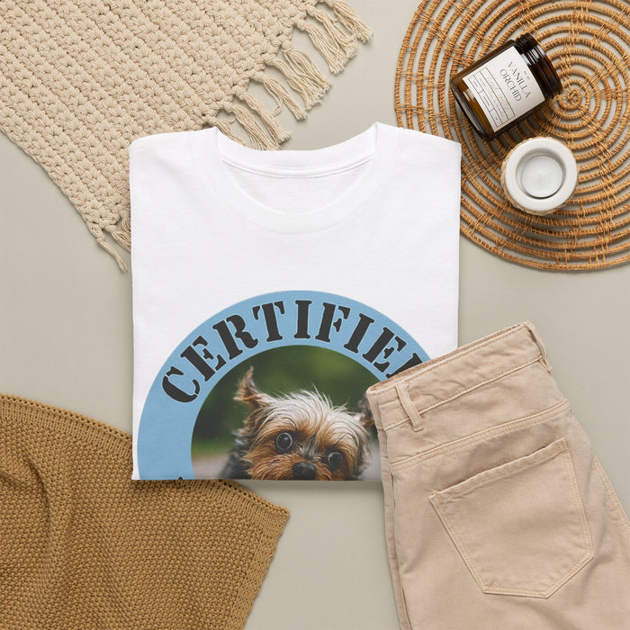 Certified Velcro Dog T-Shirt — Funny Puppy Badge Tee