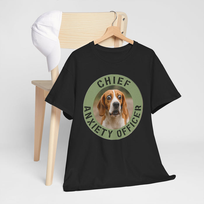 T-Shirt — "Chief Anxiety Officer" Dog Graphic Tee