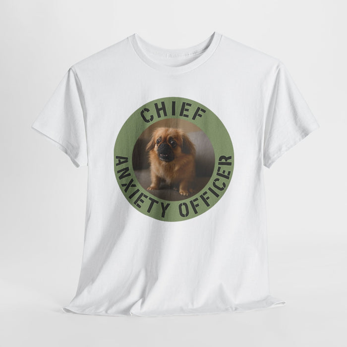 Chief Anxiety Officer Tee — Funny Pekingese Dog Graphic T-Shirt