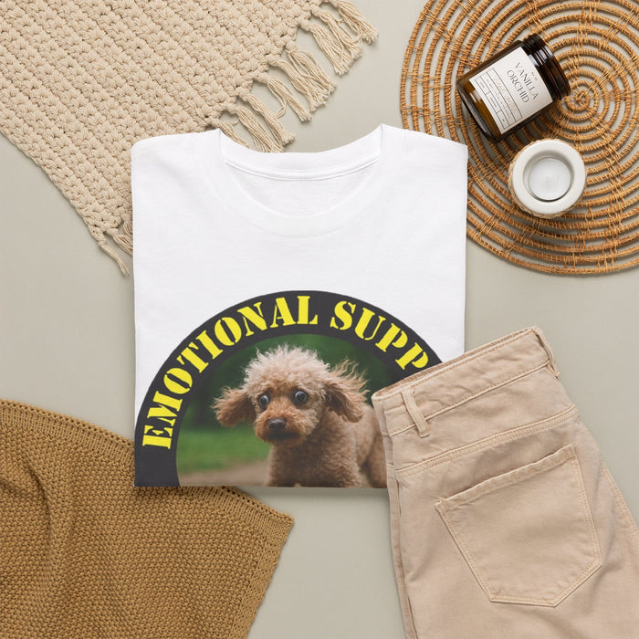 Emotional Support Human T-Shirt — Cute Puppy Circle Design