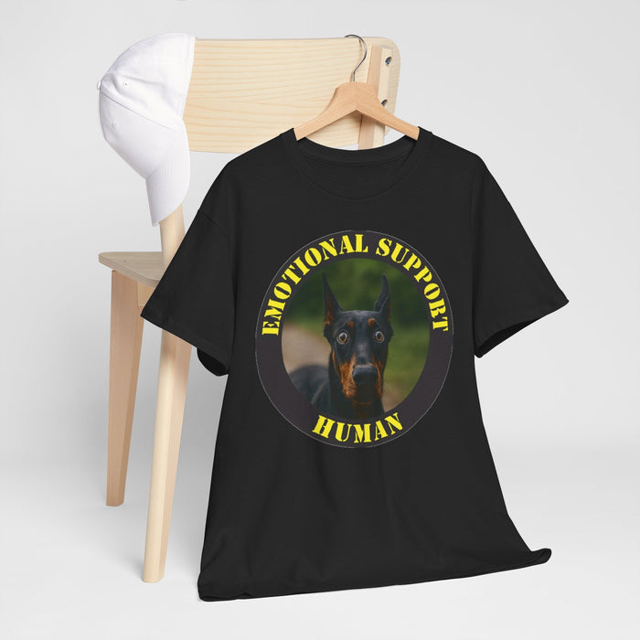 Emotional Support Human T-Shirt – Doberman Pet Lover Tee
