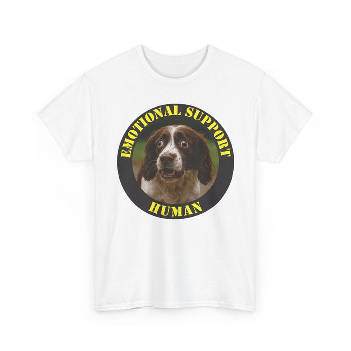 Emotional Support Human T‑Shirt — Dog Meme Tee for Pet Lovers